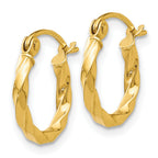 Twist Hoop Earrings in 14K Yellow Gold