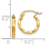Twist Hoop Earrings in 14K Yellow Gold