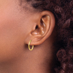 14k Twist Polished Hoop Earring