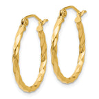 Twist Hoop Earrings in 14K Yellow Gold