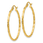 14k Twist Polished Hoop Earring