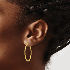 14k Twist Polished Hoop Earring