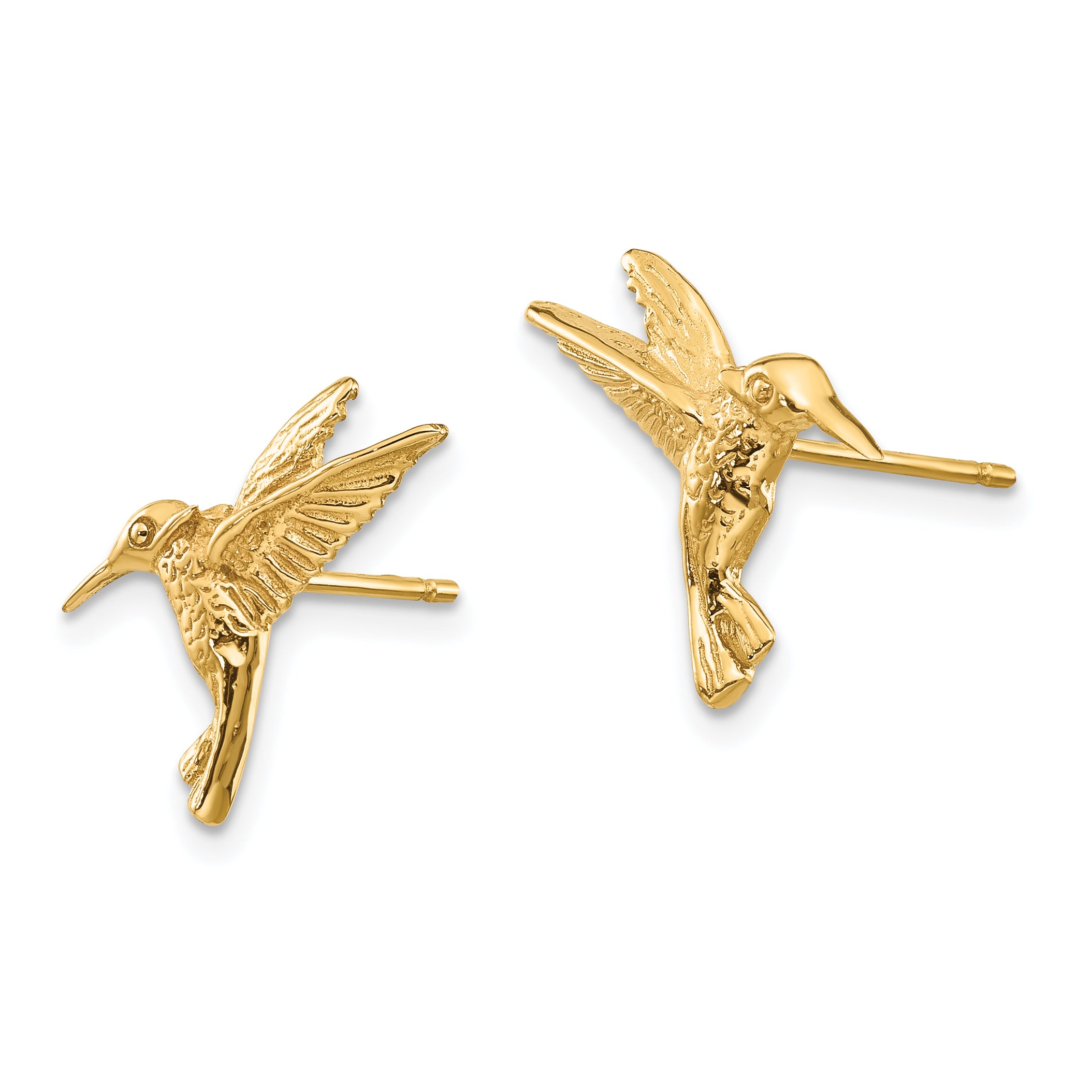 14k Hummingbird Post Earrings Secondary image