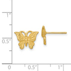 14K Diamond-cut Butterfly Earrings