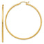 14k Diamond-cut 2mm Round Tube Hoop Earrings