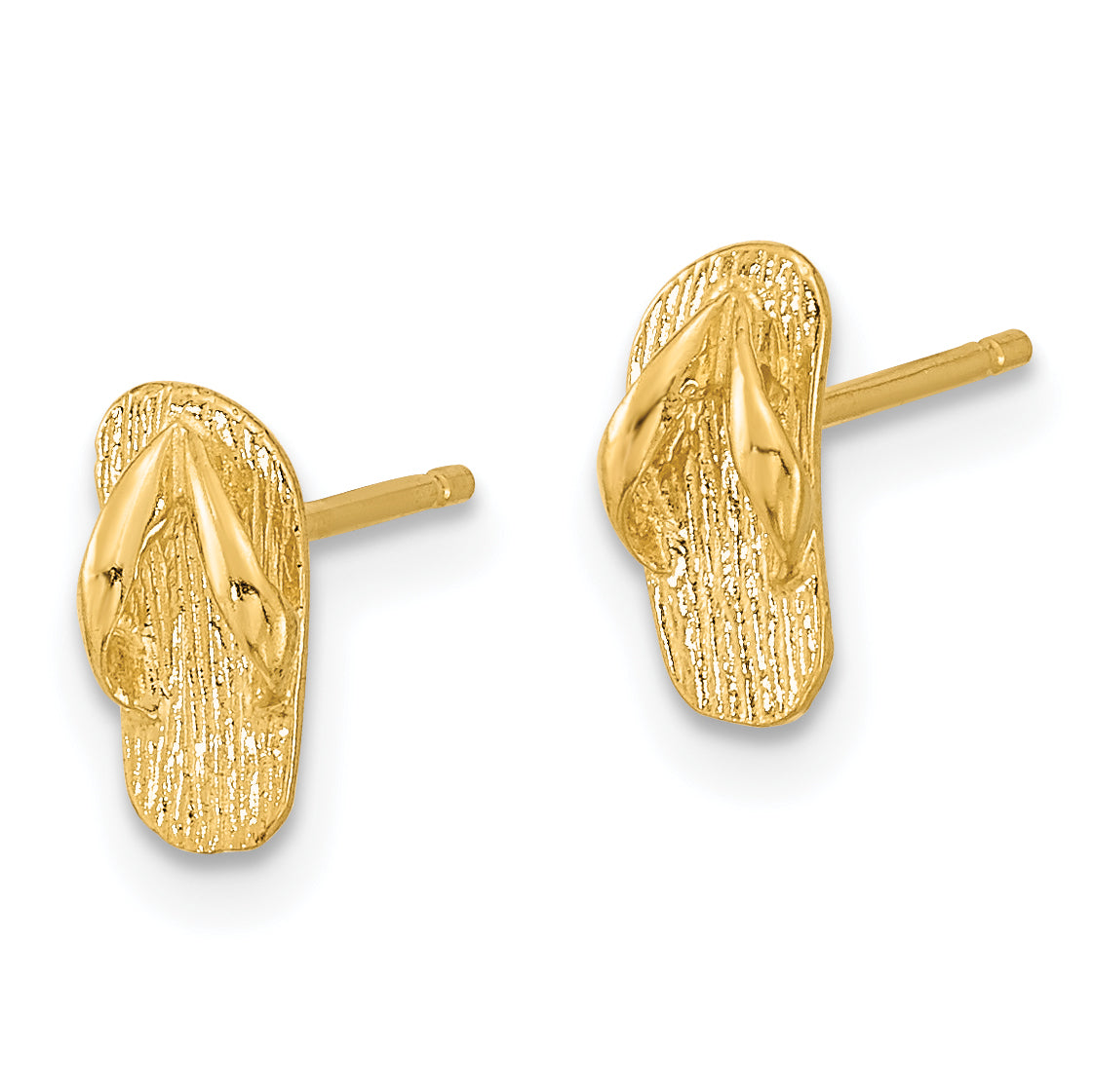 14k Polished Flip Flop Post Earrings Secondary image