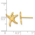 14k Polished Starfish Post Earrings