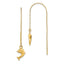 14k Polished Dolphins Threader Earrings