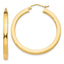 14k 3mm Polished Square Hoop Earrings