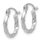 Twist Polished Hoop Earrings in 14K White Gold