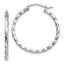 14k WG Twist Polished Hoop Earring