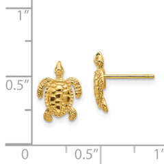 14k Sea Turtle Post Earrings