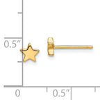 14k Gold Polished Star Post Earrings