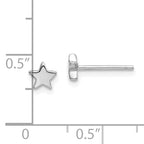 14k White Gold Polished Star Post Earrings