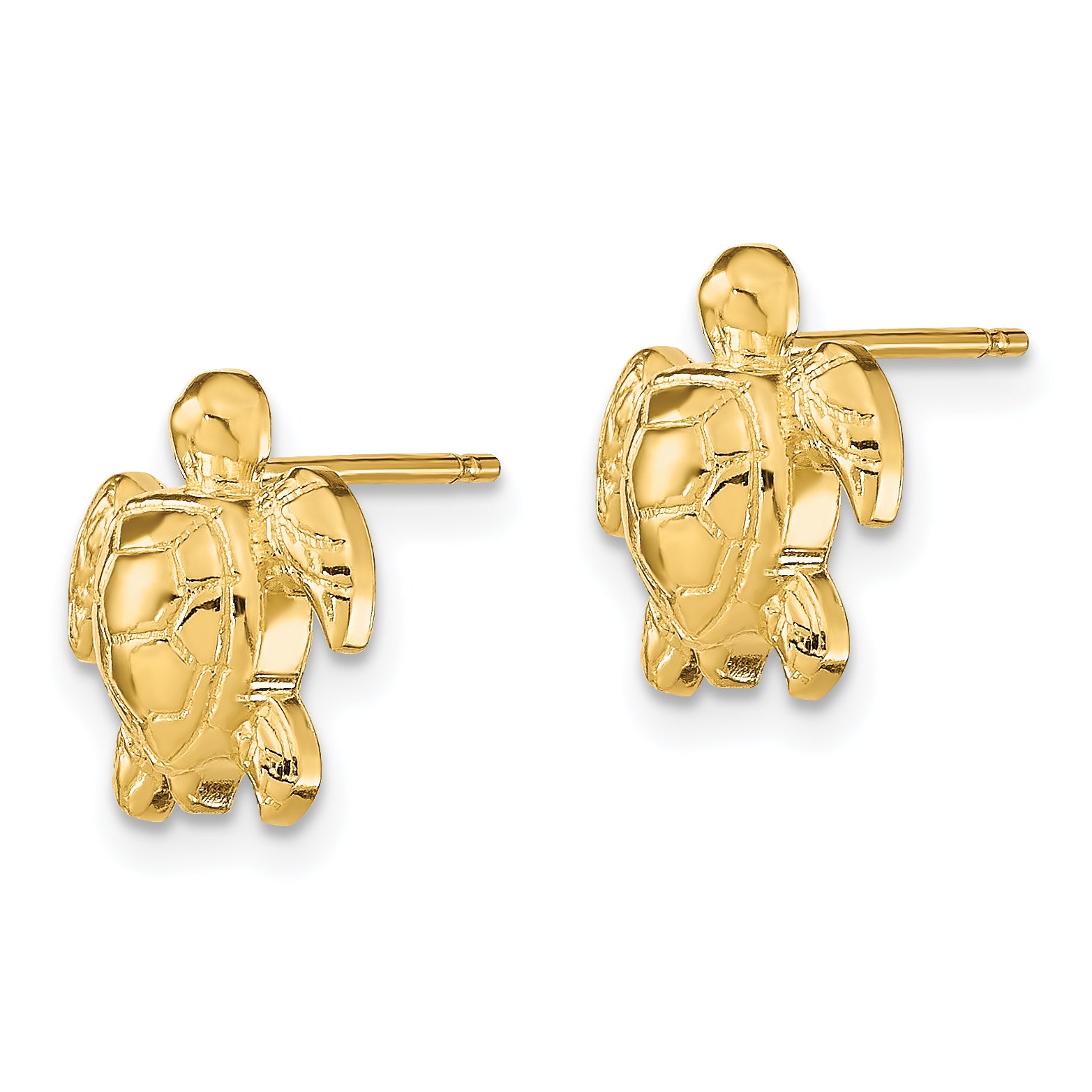 14k Turtle Post Earrings