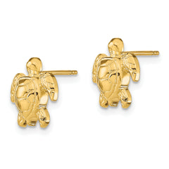 14k Turtle Post Earrings