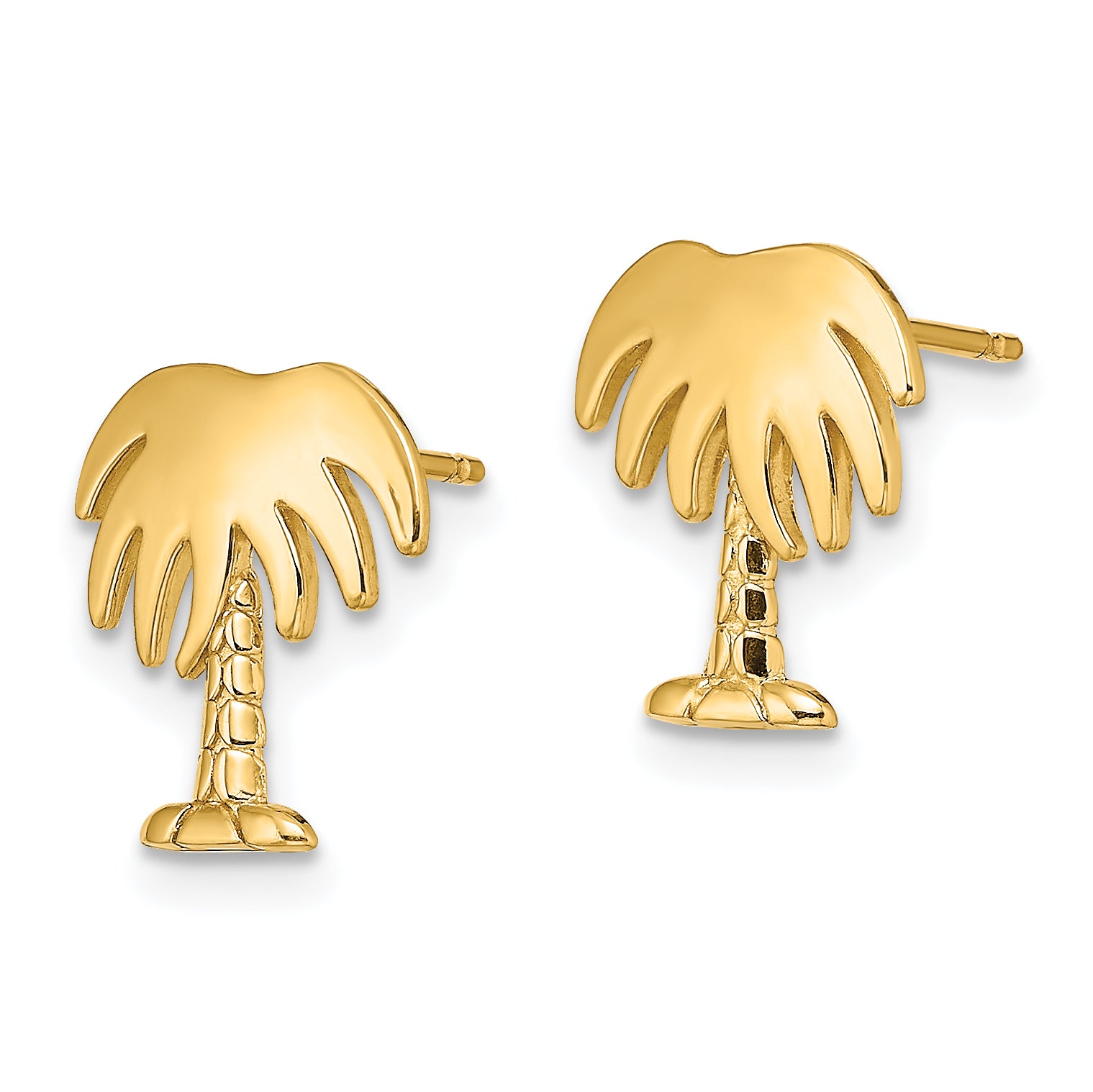 14K Charleston Palm Tree Post Earrings