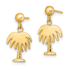 14K Charleston Palm Tree Dangle Earrings