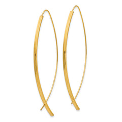 14k 1.75mm Square Tube Wire Threader Earrings