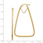 14k Polished & Diamond-cut Double Triangle Hoop Earrings