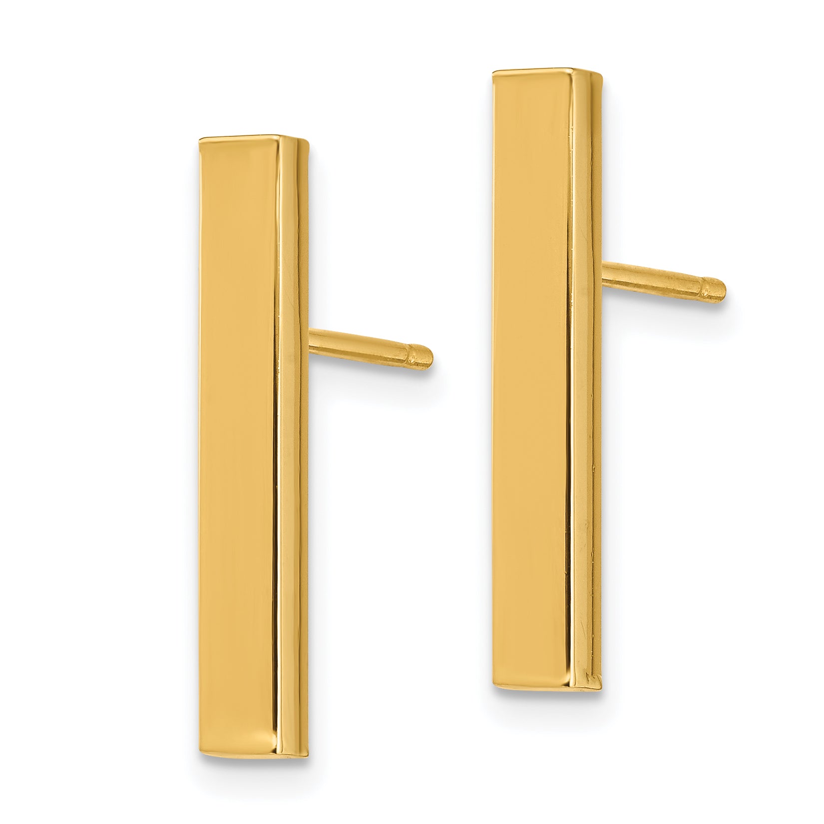 14k Polished 3mm Post Earrings Secondary image