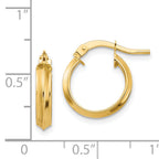 14k Polished Small 3mm Hoop Earrings