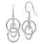 14k White Gold Polished Circles Dangle Earrings