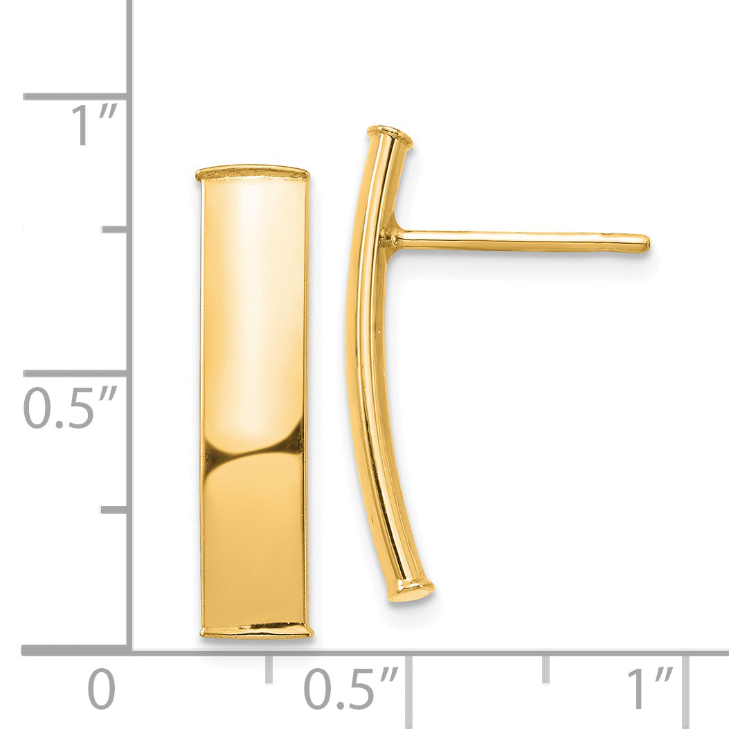 14k Polished 5mm Post Earrings