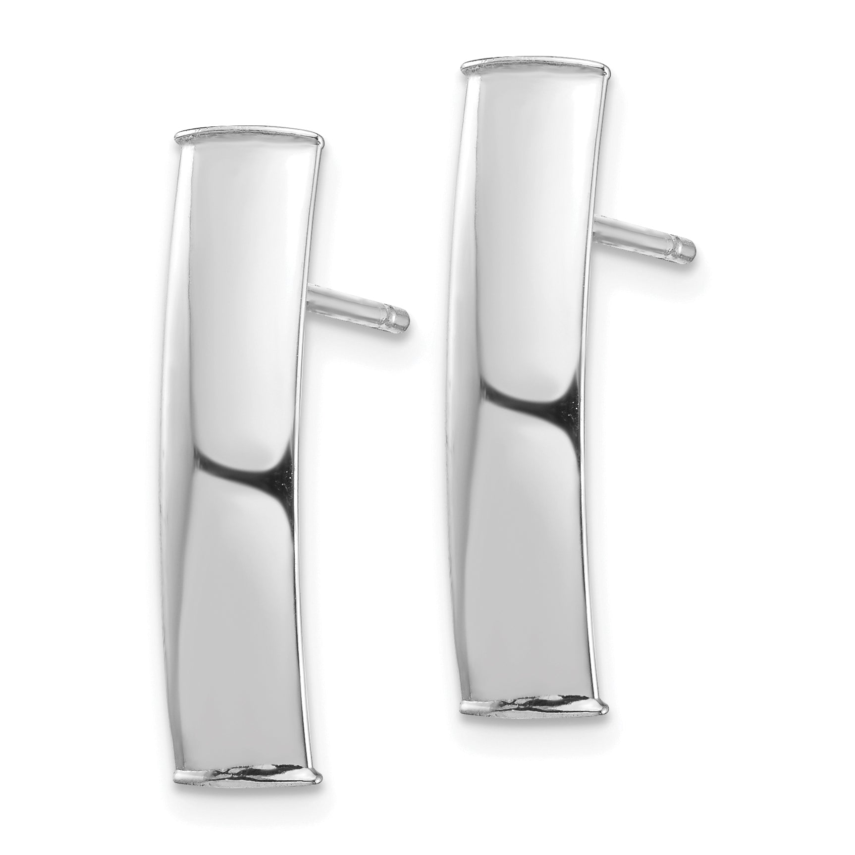 14k White Gold Polished 5mm Post Earrings Secondary image