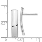 14k White Gold Polished 5mm Post Earrings