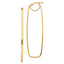 14k Polished 2mm Rectangle Hoop Earrings