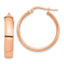 14k Rose Gold High Polished 5mm Hoop Earrings