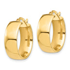 Polished Tube Hoop Earrings in 14K Yellow Gold
