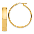 14k High Polished 7mm Hoop Earrings