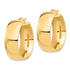 14k High Polished Small 10mm Hoop Earrings