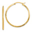 14K Polished Diamond-Cut Hoop Earrings