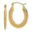 14k Textured Stamped Hoop Earrings