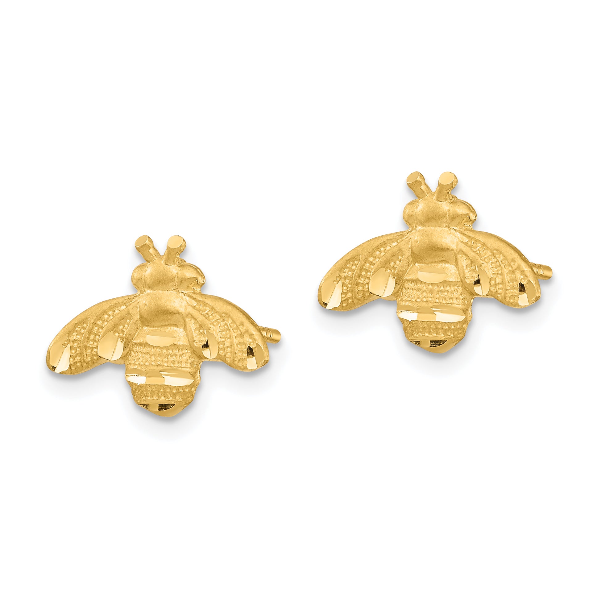 14K D/C Bee Post Earrings Secondary image