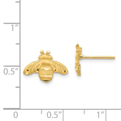 14K D/C Bee Post Earrings