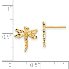 14K Dragonfly Post Earrings