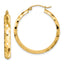 14k Diamond-cut Hoop Earrings