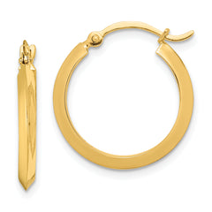 14K Polished Hoop Earrings