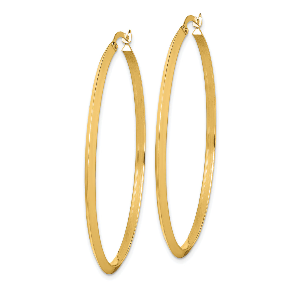 14K Polished Hoop Earrings