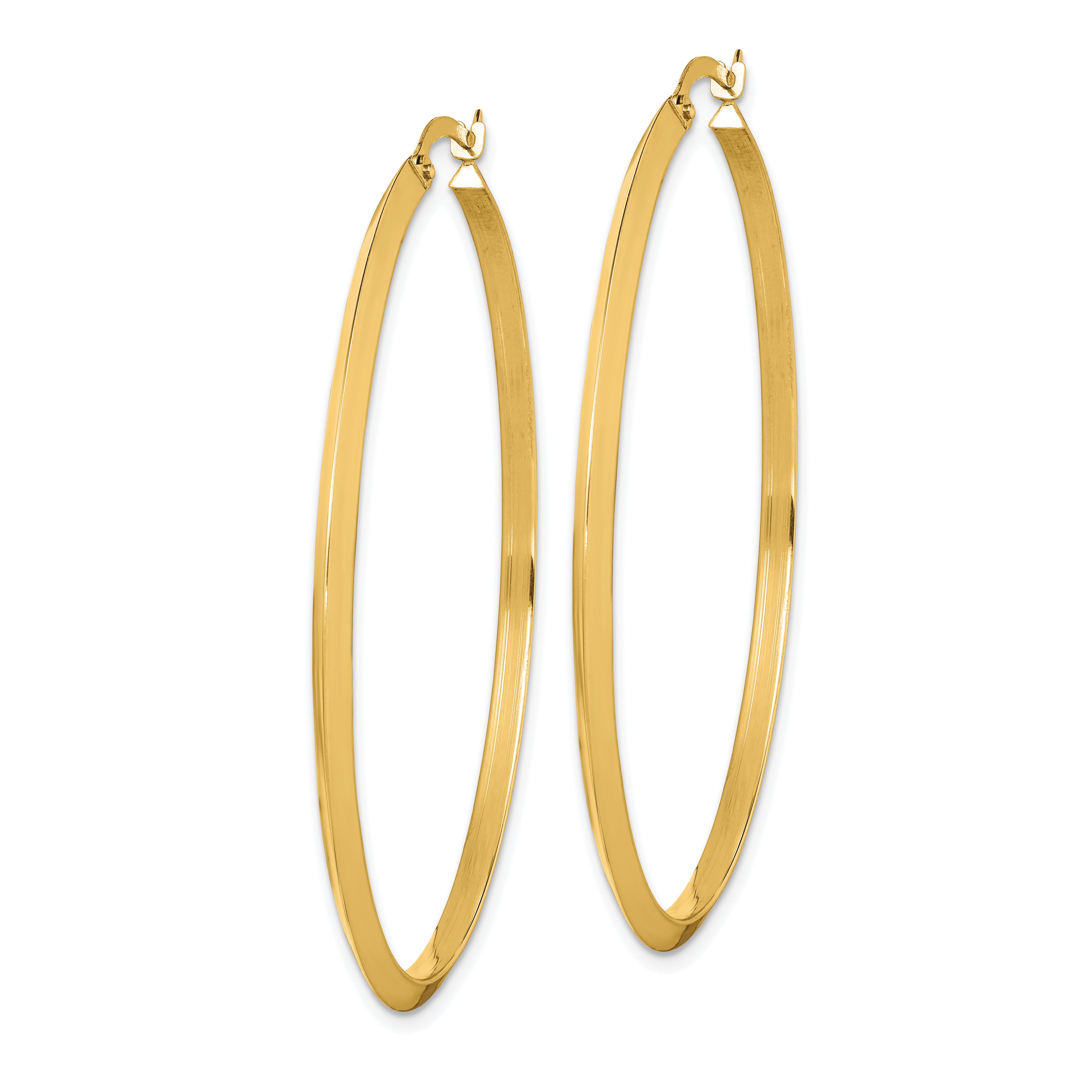 14K Polished Hoop Earrings