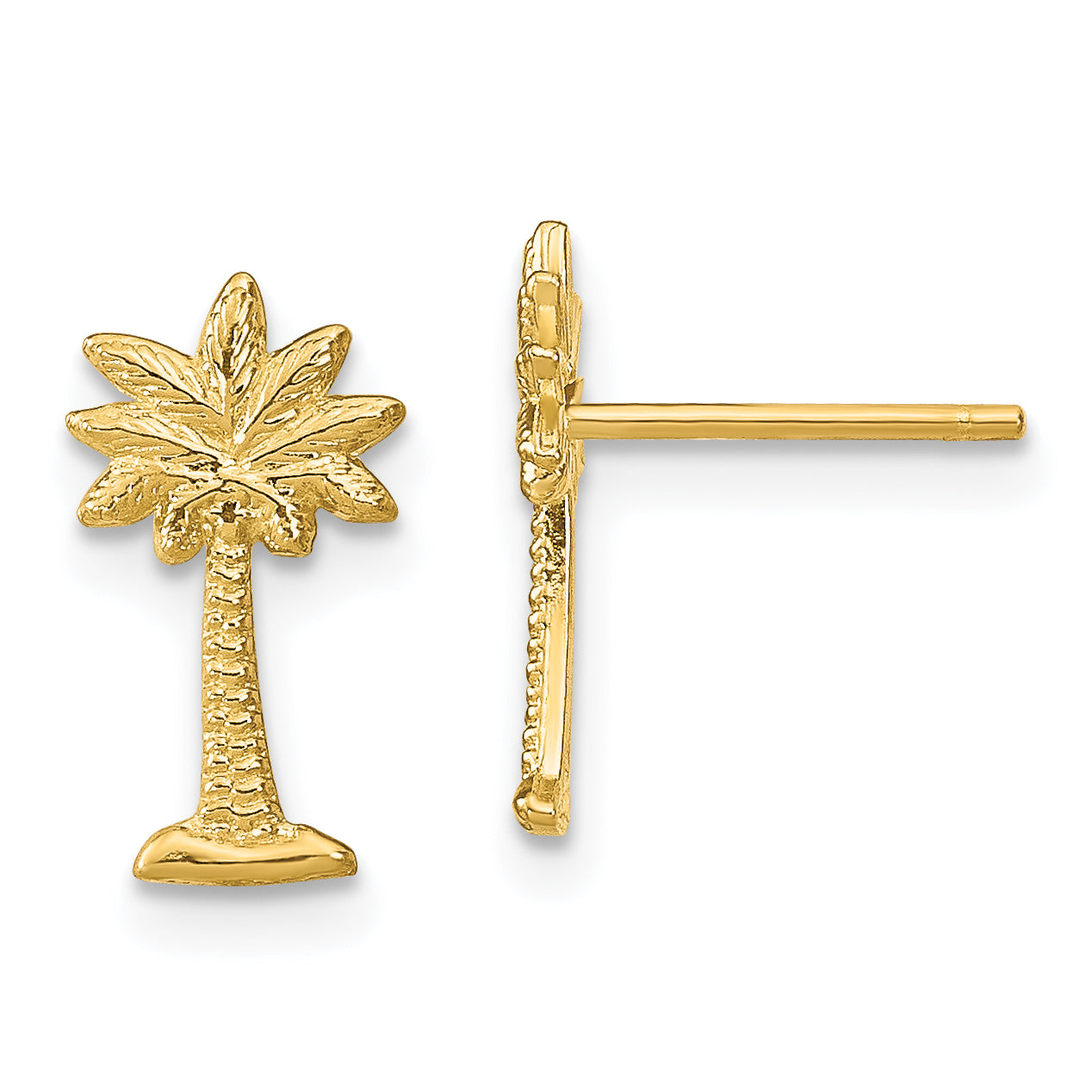 14k Palm Tree Post Earrings