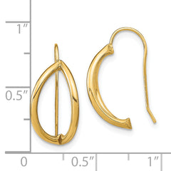 14k Half Circle Wire French Wire Earrings