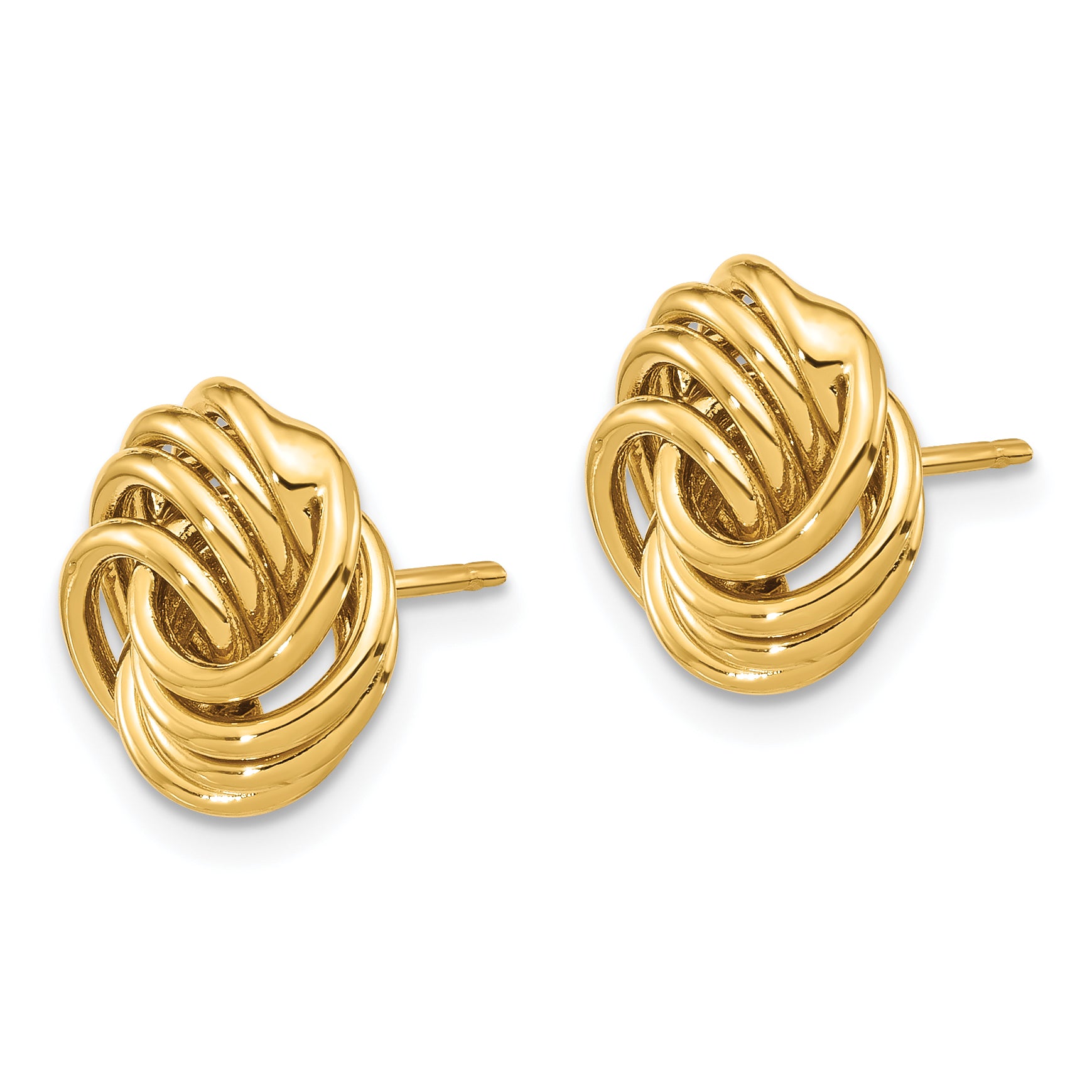 14K Polished Love Knot Post Earrings