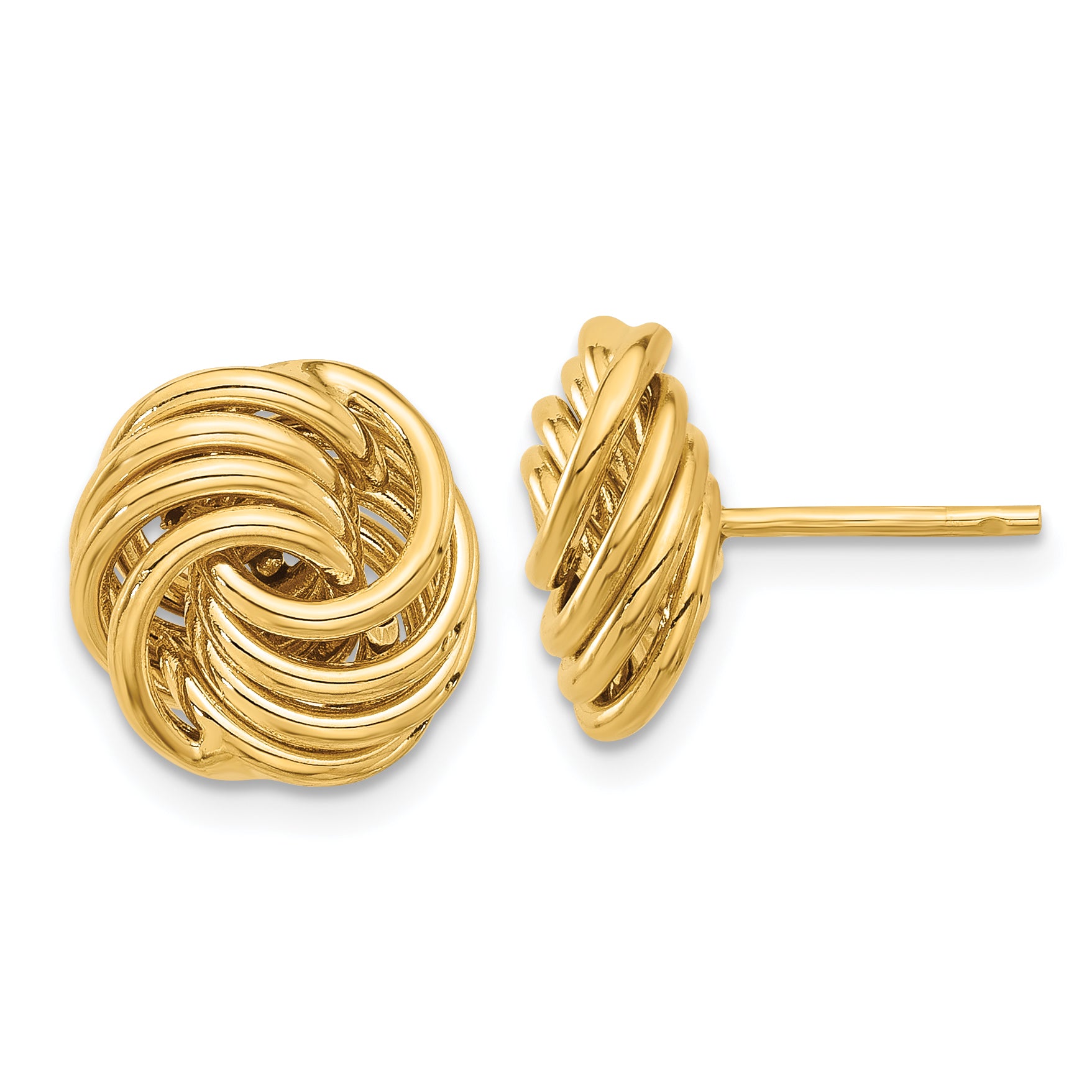 14K Polished Love Knot Post Earrings