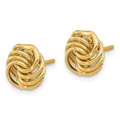 14K Polished Love Knot Post Earrings