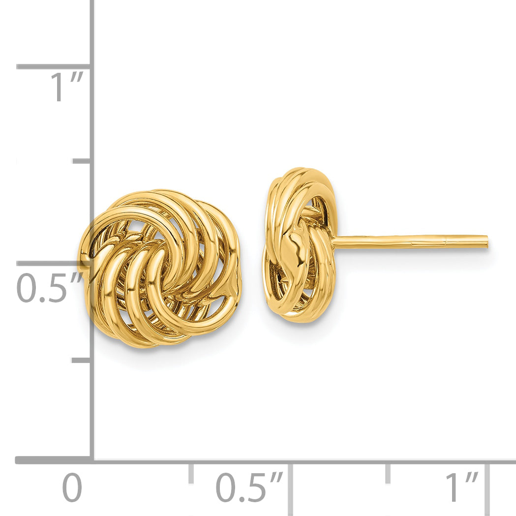 14K Polished Love Knot Post Earrings